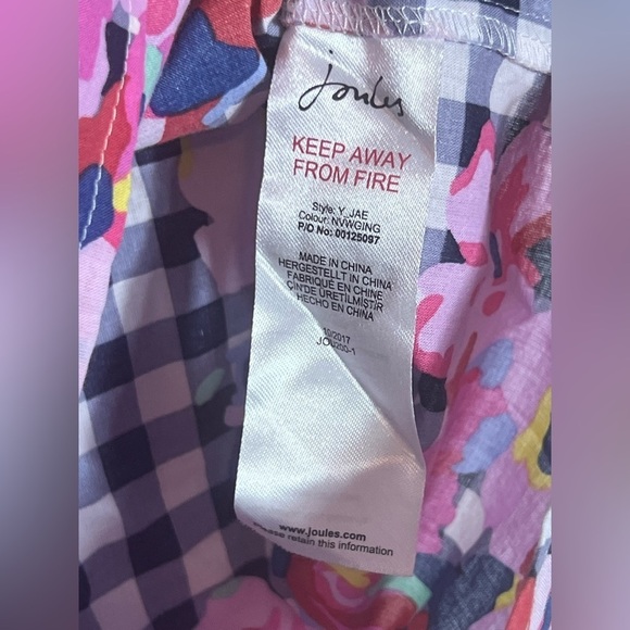 Joules Navy Wallflower Gingham Jae Tank, US 10 - Picture 5 of 7